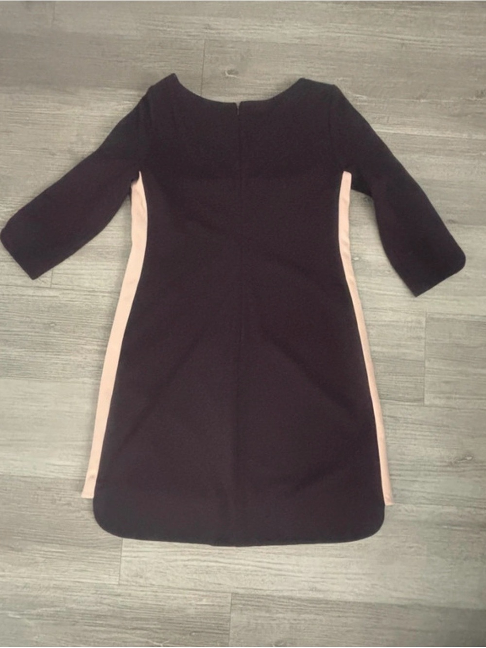 Vince Camuto Burgundy Dress with Pale Pink Side Panels